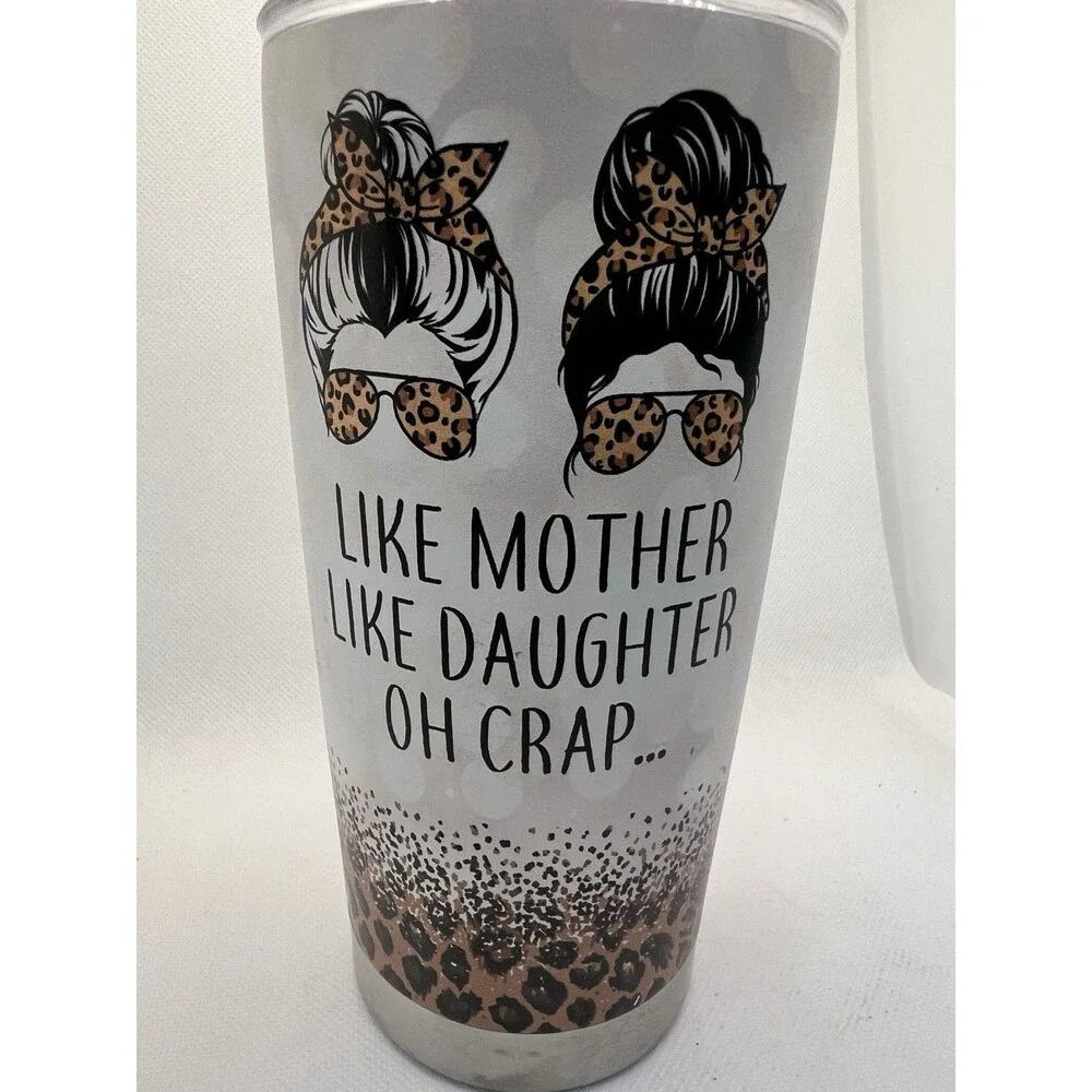 Macorner Gifts like mother like daughter hair shower cap tumbler mom 20oz Hair